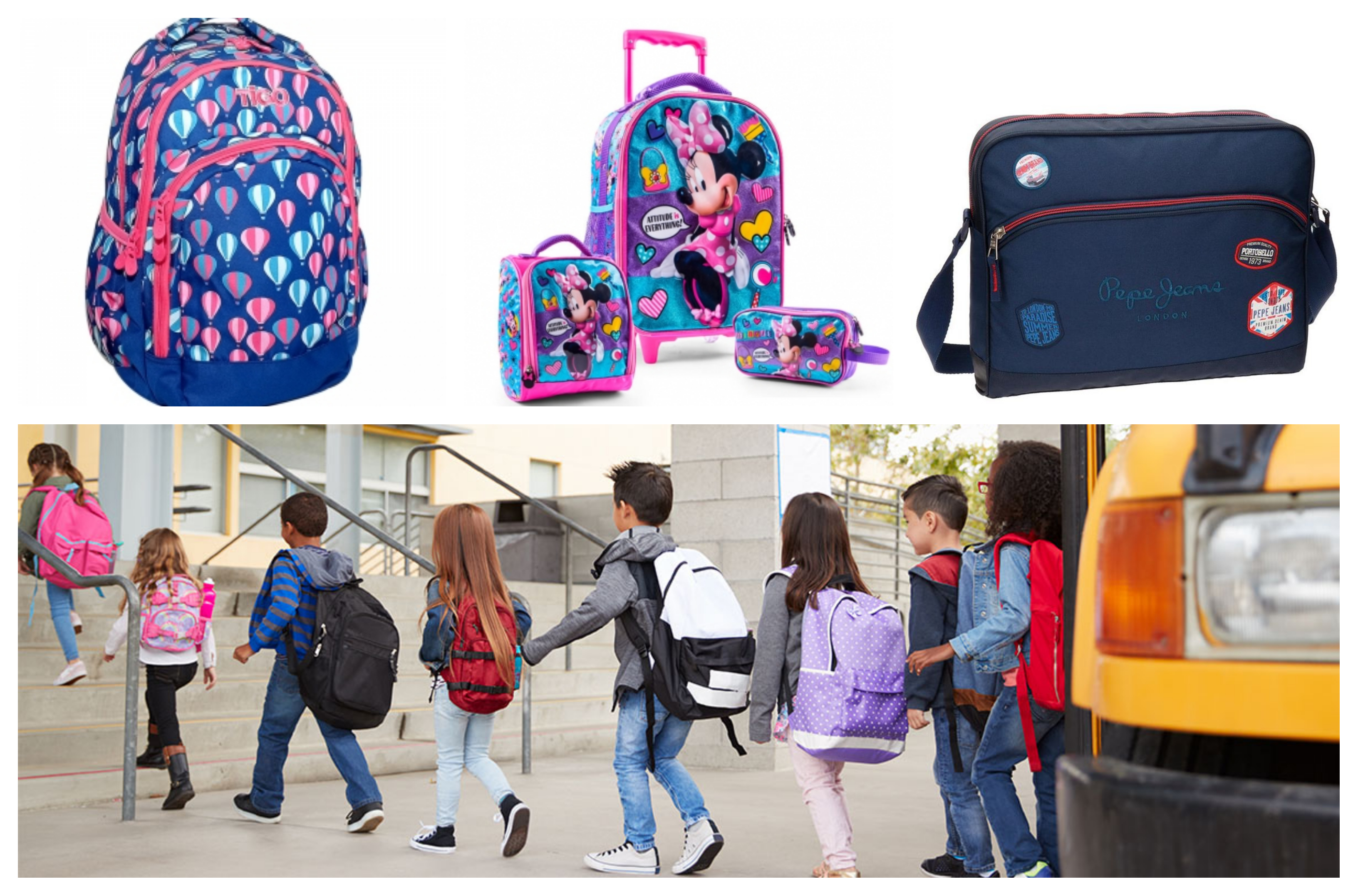 Tipos de mochilas escolares para estudiantes